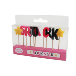 Party Candles Letters Rock Star