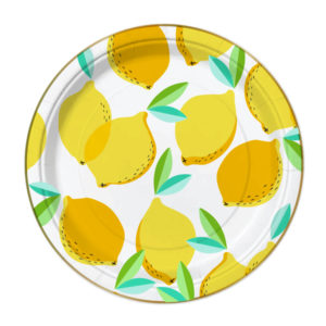 Party Plates Lemon Print