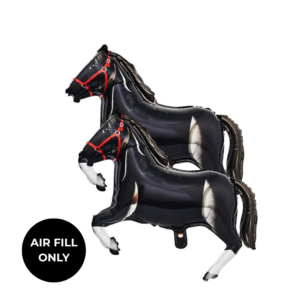 Non Helium Balloon: Horse Black