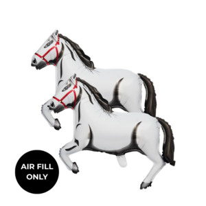 Non Helium Balloon: Horse White