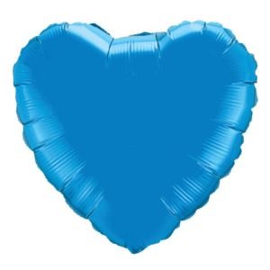 Balloon Foil Heart Sapphire Blue