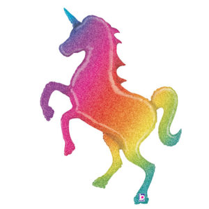 Balloon Foil Unicorn Rainbow Glitter