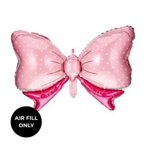 Non Helium Ballooon: Bow Pink