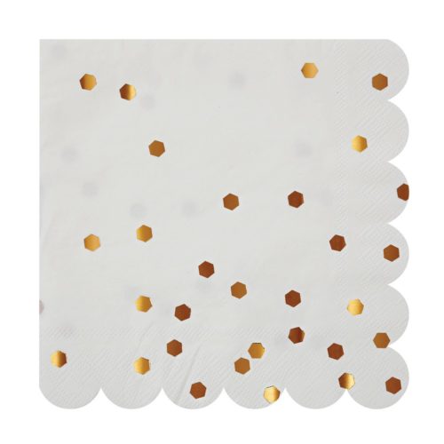 Party Napkins Rose Gold Confetti