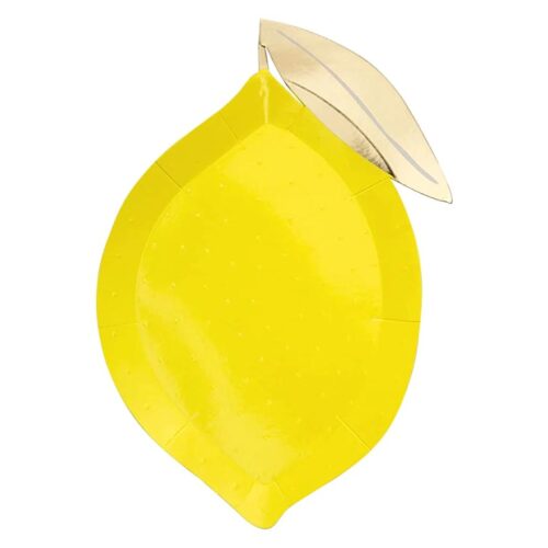 Party Plates Lemon Die Cut