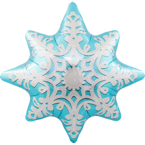 Balloon Foil Snowflake Blue