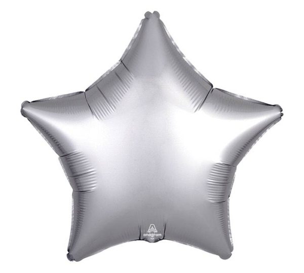 Balloon Foil Star Luxe Platinum