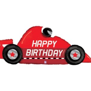 Balloon Foil Happy Birthday Race Car