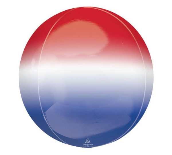 Balloon Foil Orbz 16" Red White & Blue