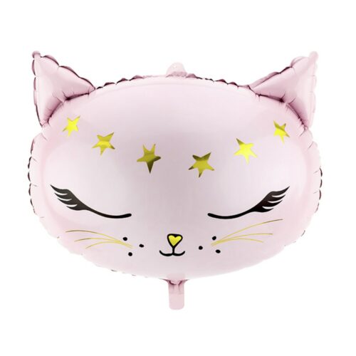 Balloon Foil Cat Pink Whiskers