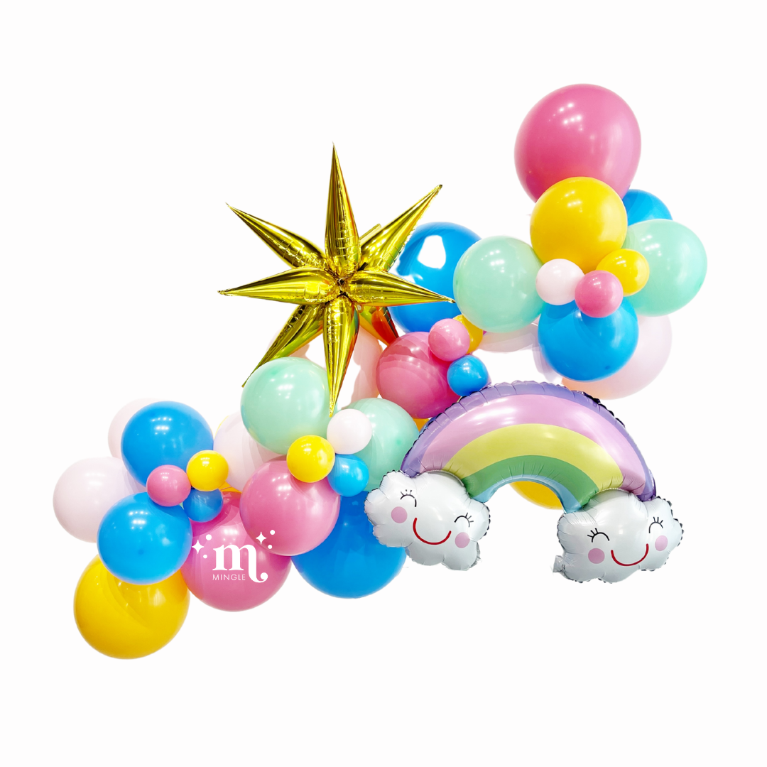 Pastel Rainbow Balloon Bouquet
