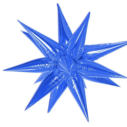Non Helium Balloon: Starburst Royal Blue 26"