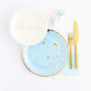 Party Collection Oh Baby Blue Napkins - Image 2