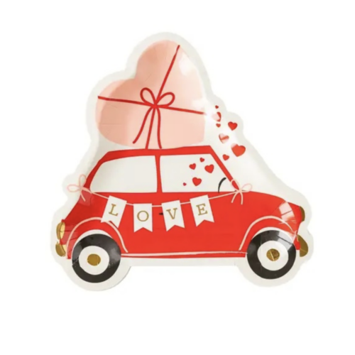 Party Collection Valentines Love Bug Shaped Plate