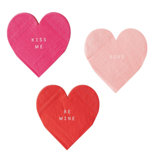 Party Collection Valentines XOXO Heart Napkins