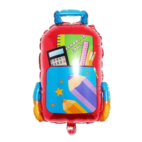 Balloon Foil Back To School Backpack