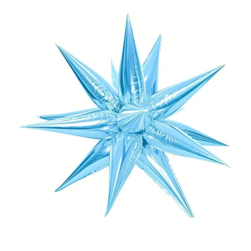Non Helium Balloon: Starburst Light Blue 26"