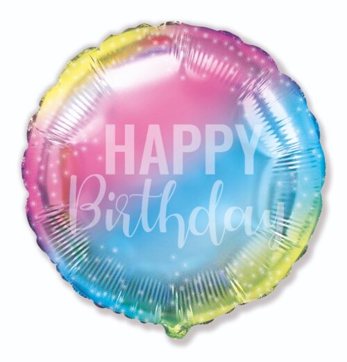Balloon Foil Happy Birthday Gradient