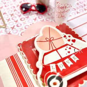 Party Collection Valentines Love Bug Shaped Plate - Image 2