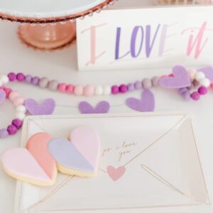 Party Collection Valentines Love Note Plates - Image 2