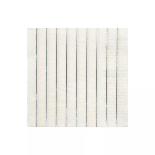 Party Napkin Stripe Silver