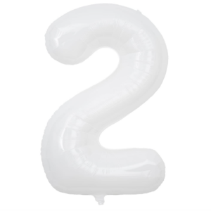Number Balloon White 2