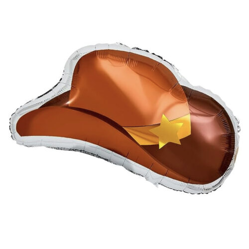 Balloon Foil Cowboy Hat Brown