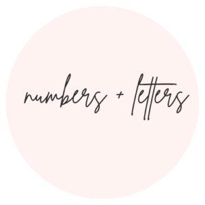 Numbers + Letters