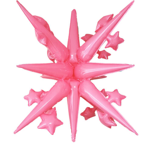 Non Helium Balloon: Starburst Magic 42" Pink