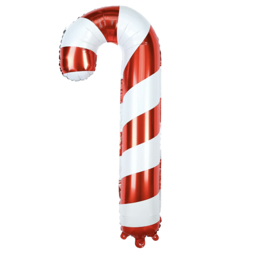 Balloon Foil Christmas Candy Cane Red Wide