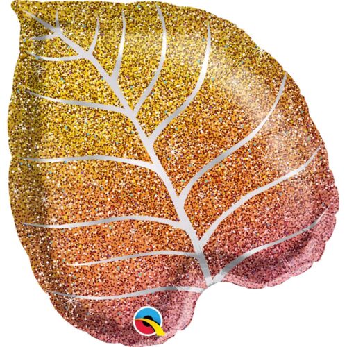 Balloon Foil Fall Glitter Leaf