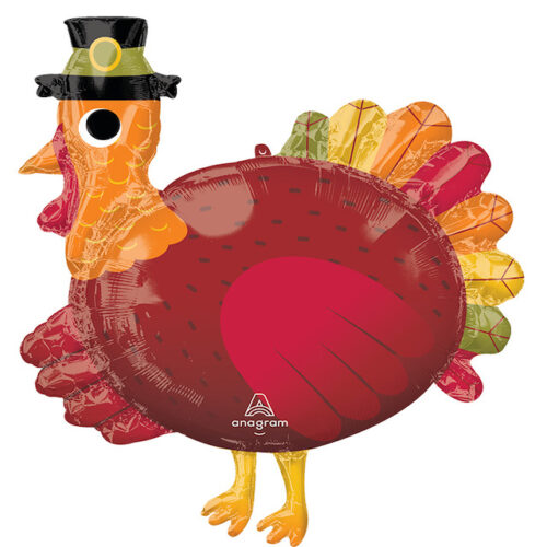 Balloon Foil Fall Turkey Top Hat