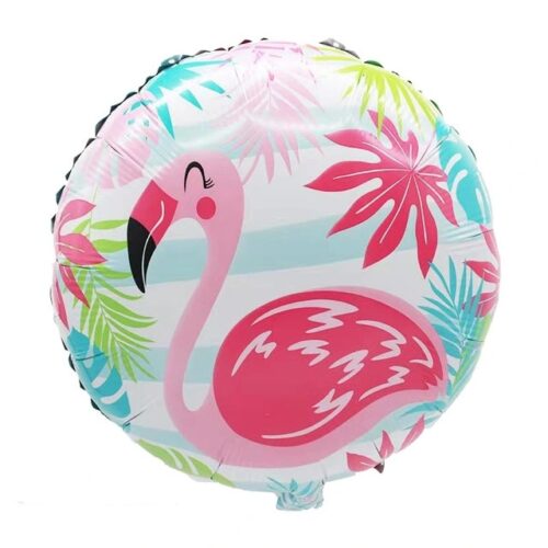 Balloon Foil Flamingo Tropical Stripe