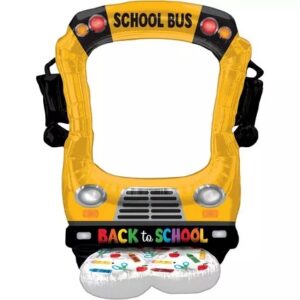 Balloon Foil Back To School Bus Frame
