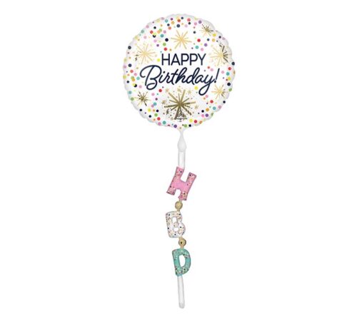 Balloon Foil Happy Birthday Jumbo 24" Round