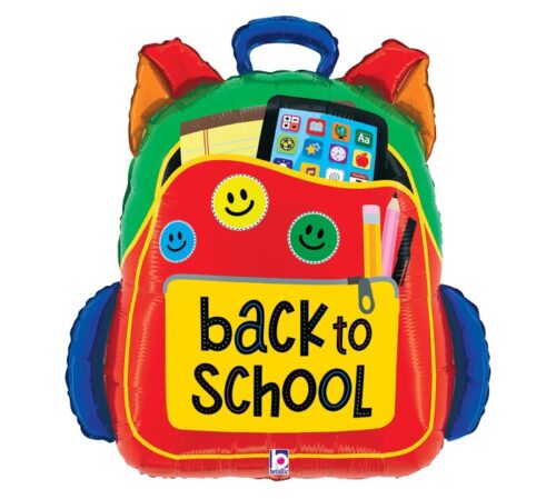 Balloon Foil Back To School Backpack