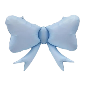 Balloon Foil Bow Pastel Matte Blue