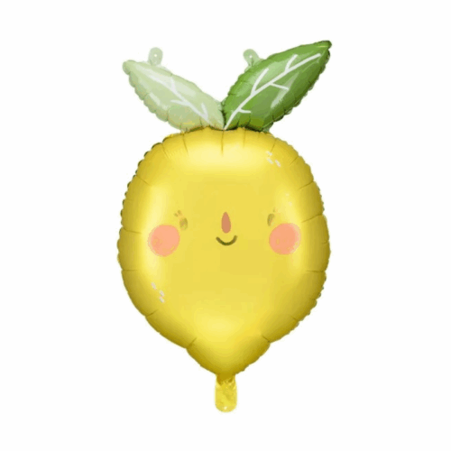 Balloon Foil Produce Smiley Lemon