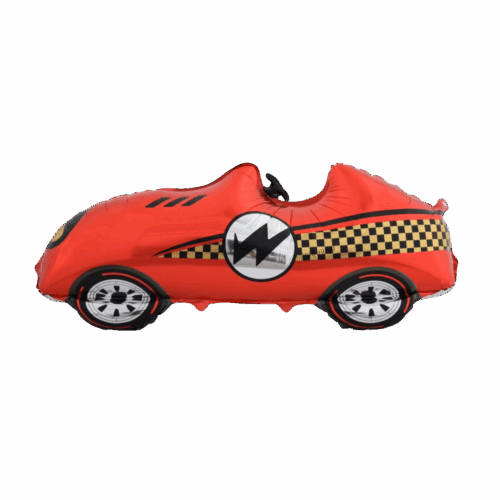 Balloon Foil Race Car Red