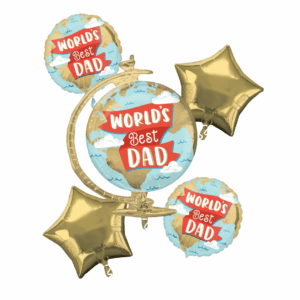 Balloon Foil Father's Day World's Best Dad Bouquet (5pc.)
