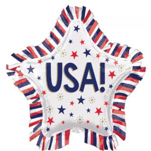 Balloon Foil Patriotic Fringe Star