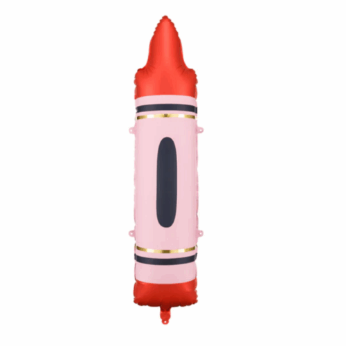 Balloon Foil Back To School Red Crayon