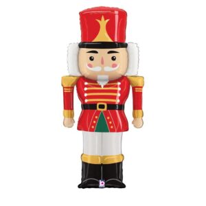 Balloon Foil Christmas Nutcracker Red