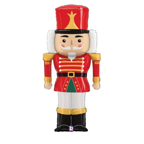 Balloon Foil Christmas Nutcracker Red