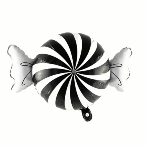 Balloon Foil Candy Twist Black With Wrapper