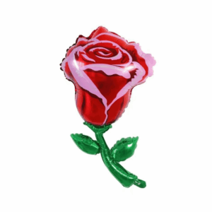 Balloon Foil Mini Flower Rose Stem