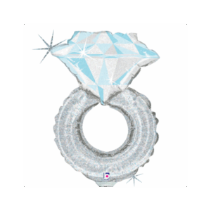 Balloon Foil Mini Wedding Ring Platinum