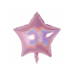 Balloon Mini Foil Star Glitter Pink