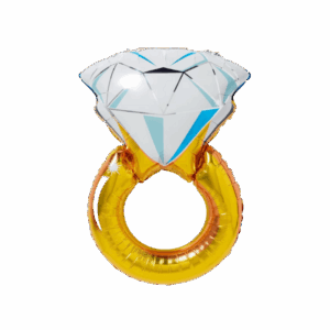 Balloon Mini Foil Wedding Ring Gold