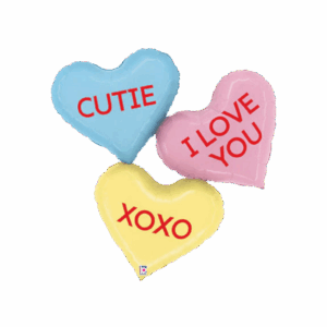 Balloon Mini Foil Heart Candies